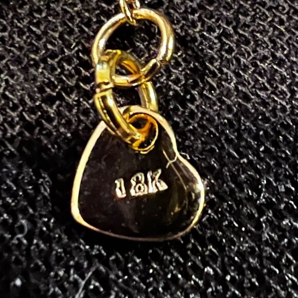 SALE 18k Stamped Gold Filled Leo Iridescent Horoscope Crystal Necklace - Picture 4 of 7